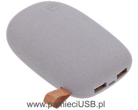 PP-253 Powerbank "kamień", obudowa plastikowa; 10400 mAh, wejście 5V/1A, wyjście 5V/1A/2A, kabel micro USB w komplecie; 130 x 80 x 36 mm; (30m)